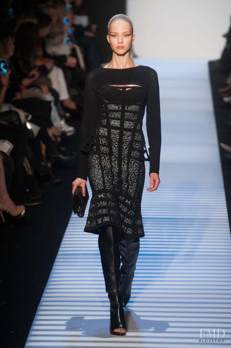 Sasha Luss featured in  the Herve Leger fashion show for Autumn/Winter 2014