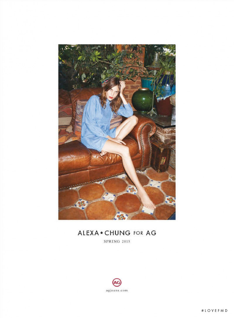 Alexa Chung featured in  the AG Adriano Goldschmied x Alexa Chung advertisement for Spring/Summer 2015