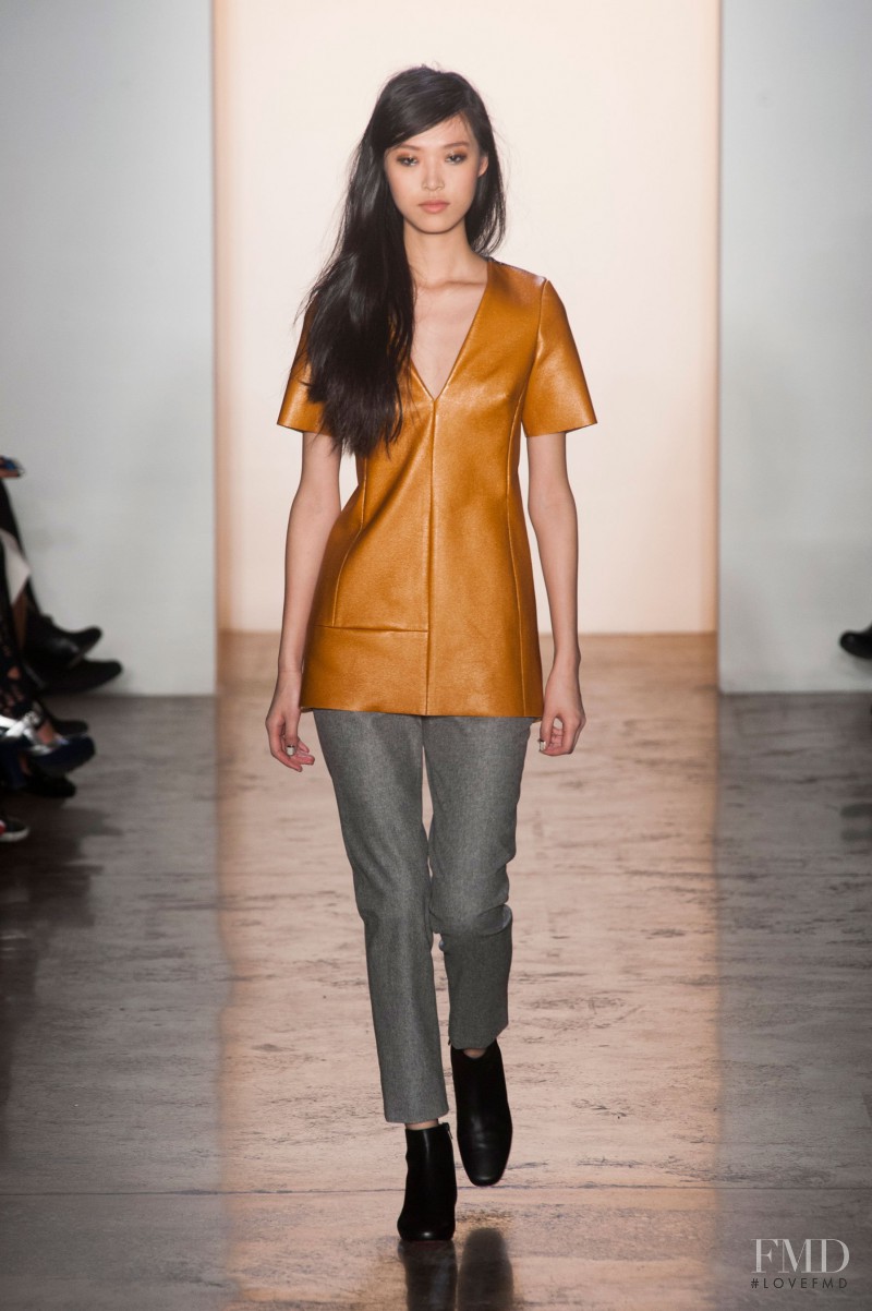 Tian Yi featured in  the Peter Som fashion show for Autumn/Winter 2014