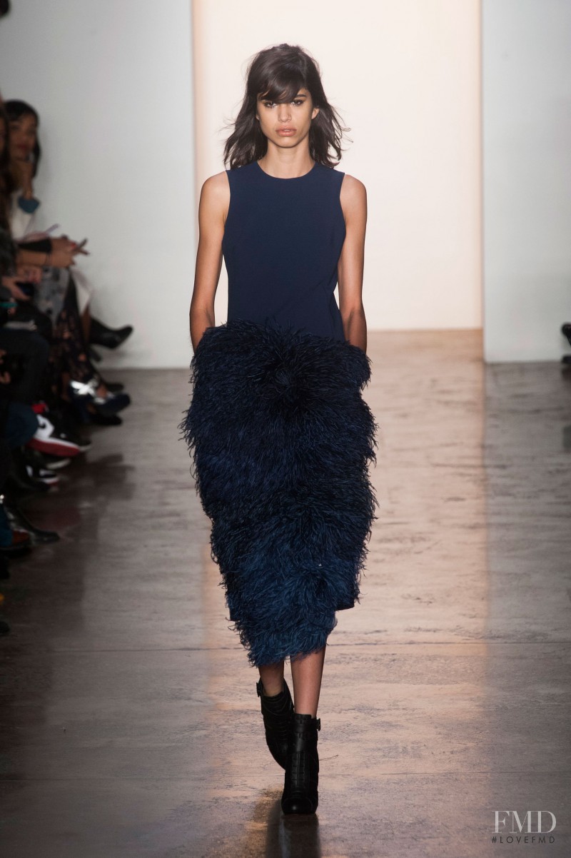 Mica Arganaraz featured in  the Peter Som fashion show for Autumn/Winter 2014