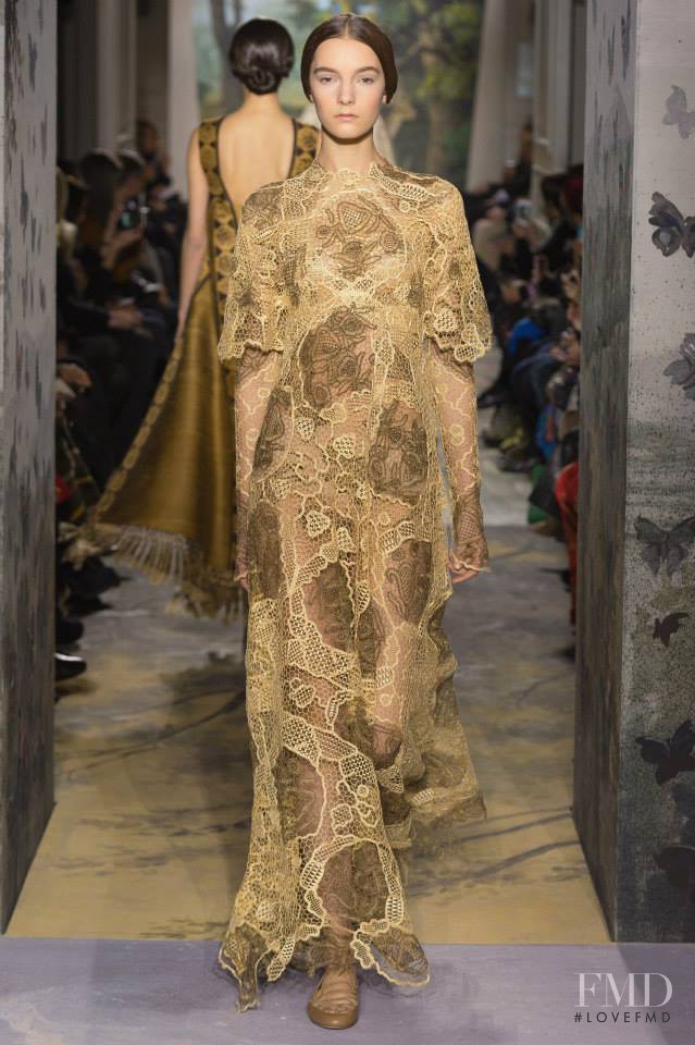 Irina Liss featured in  the Valentino Couture fashion show for Spring/Summer 2014