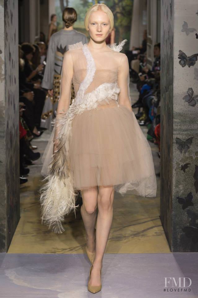 Maja Salamon featured in  the Valentino Couture fashion show for Spring/Summer 2014