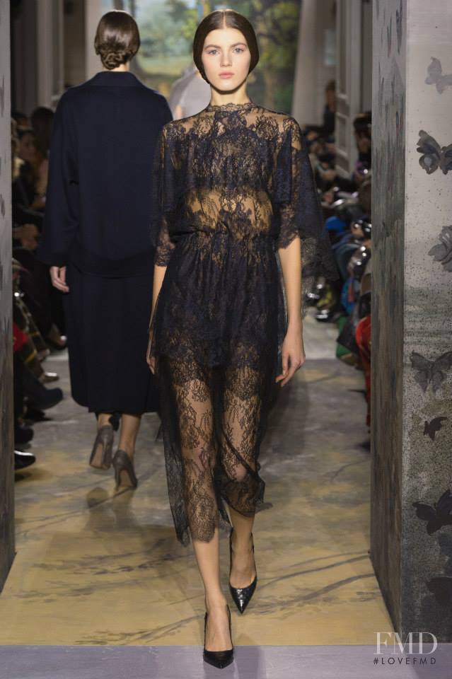 Valery Kaufman featured in  the Valentino Couture fashion show for Spring/Summer 2014