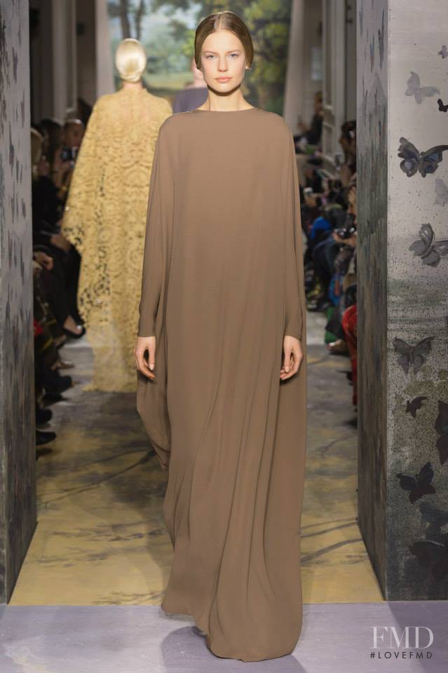 Elisabeth Erm featured in  the Valentino Couture fashion show for Spring/Summer 2014