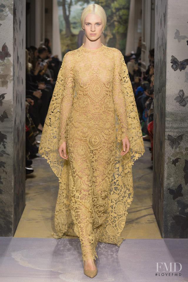 Ashleigh Good featured in  the Valentino Couture fashion show for Spring/Summer 2014