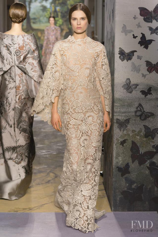 Caroline Brasch Nielsen featured in  the Valentino Couture fashion show for Spring/Summer 2014