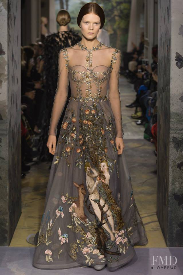 Irina Kravchenko featured in  the Valentino Couture fashion show for Spring/Summer 2014