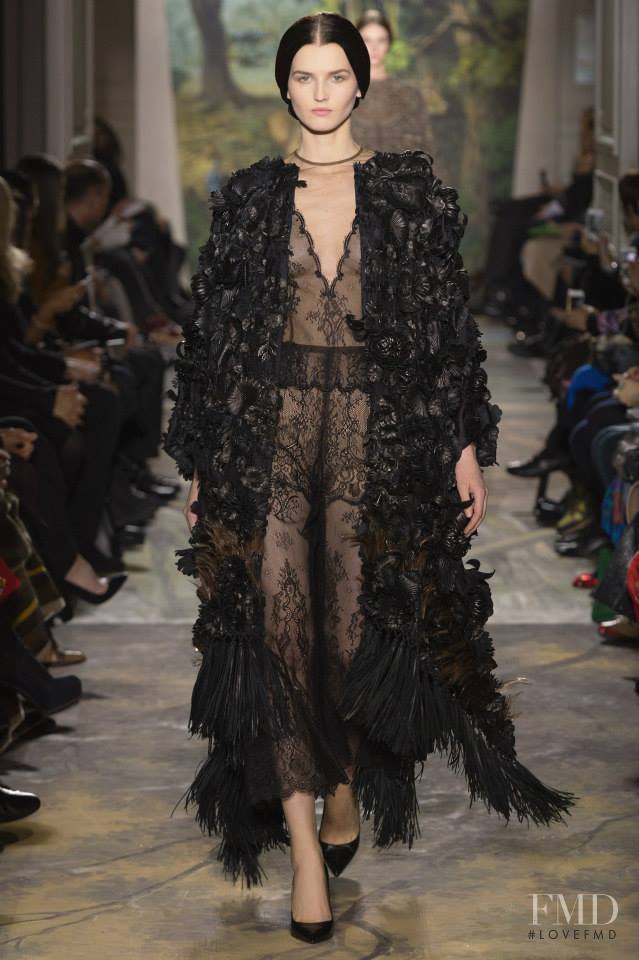 Katlin Aas featured in  the Valentino Couture fashion show for Spring/Summer 2014