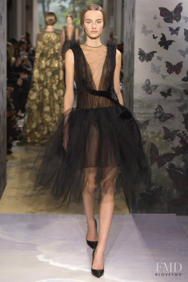 Maartje Verhoef featured in  the Valentino Couture fashion show for Spring/Summer 2014