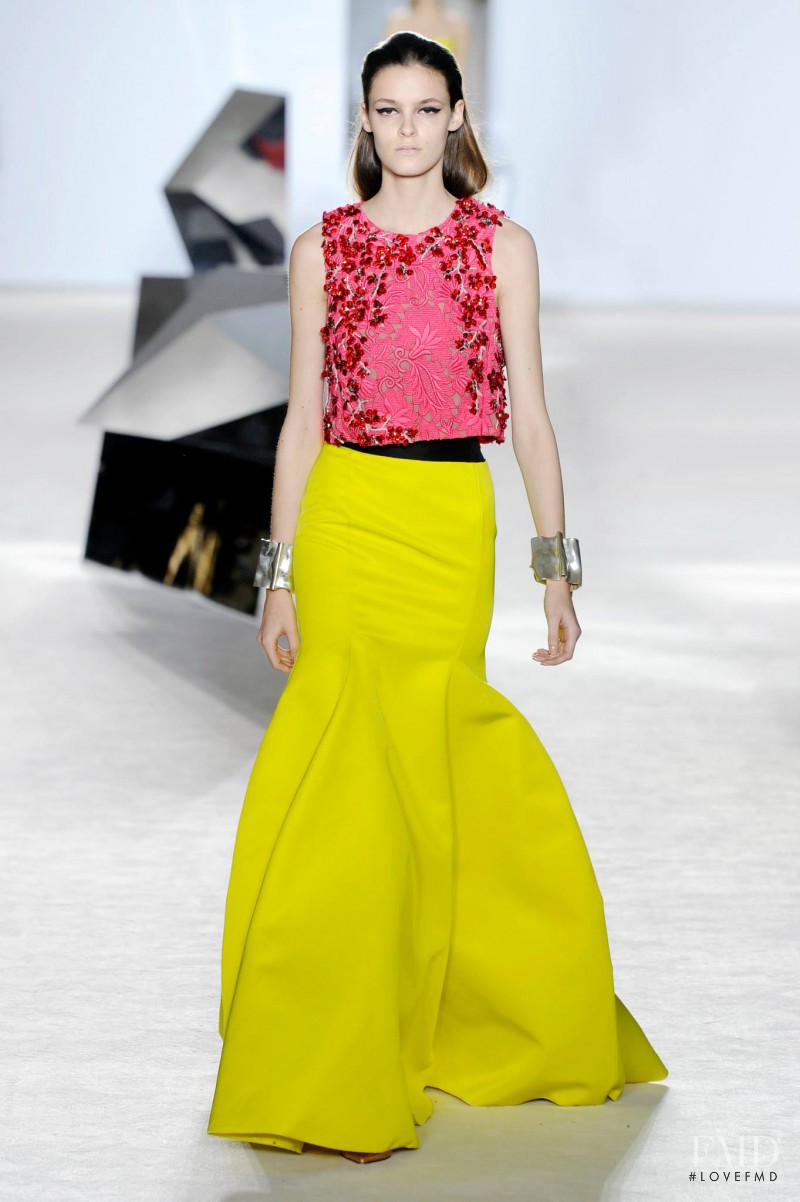 Kremi Otashliyska featured in  the Giambattista Valli Haute Couture fashion show for Spring/Summer 2014