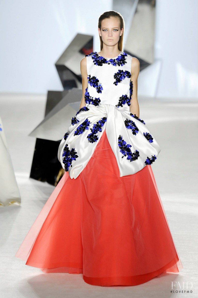 Ine Neefs featured in  the Giambattista Valli Haute Couture fashion show for Spring/Summer 2014