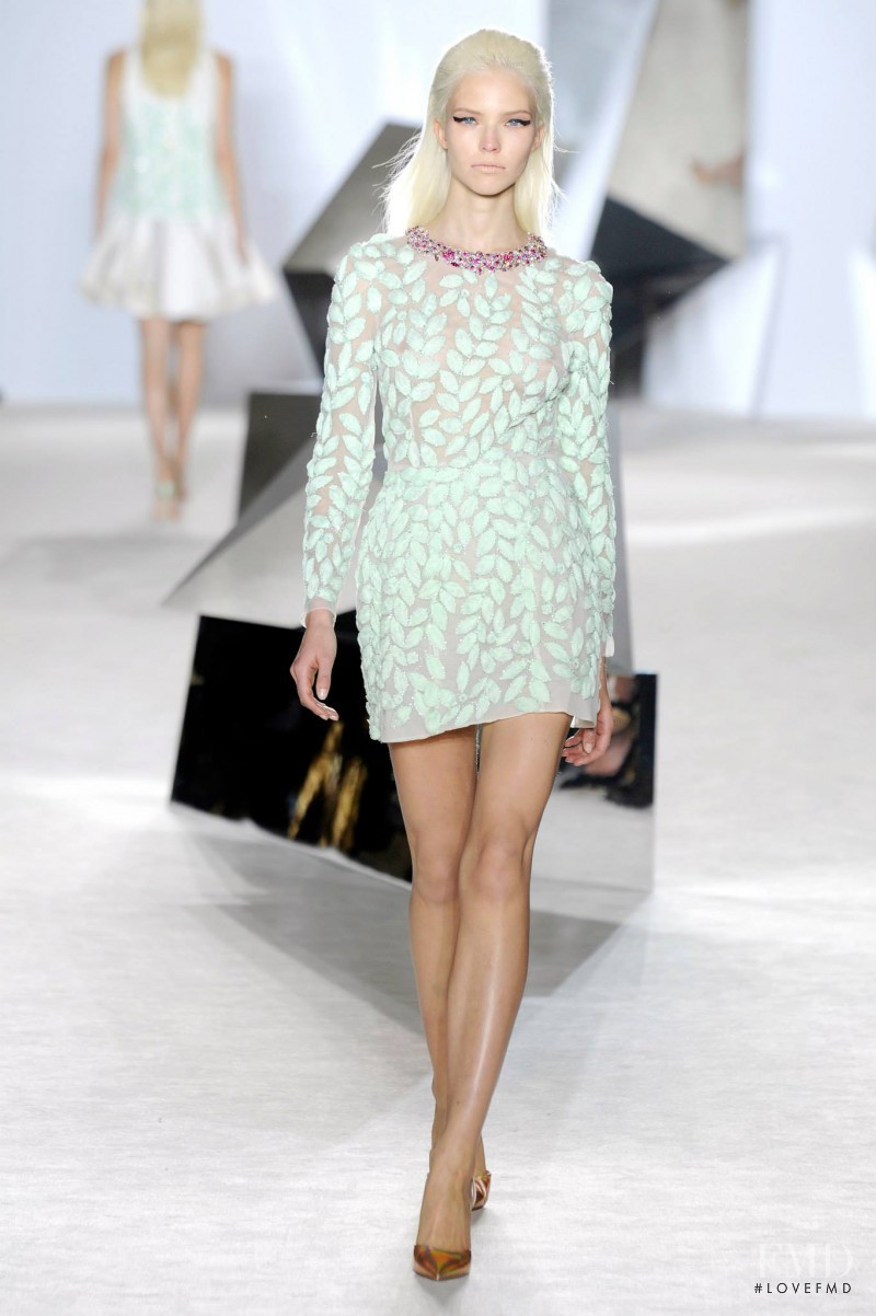 Sasha Luss featured in  the Giambattista Valli Haute Couture fashion show for Spring/Summer 2014