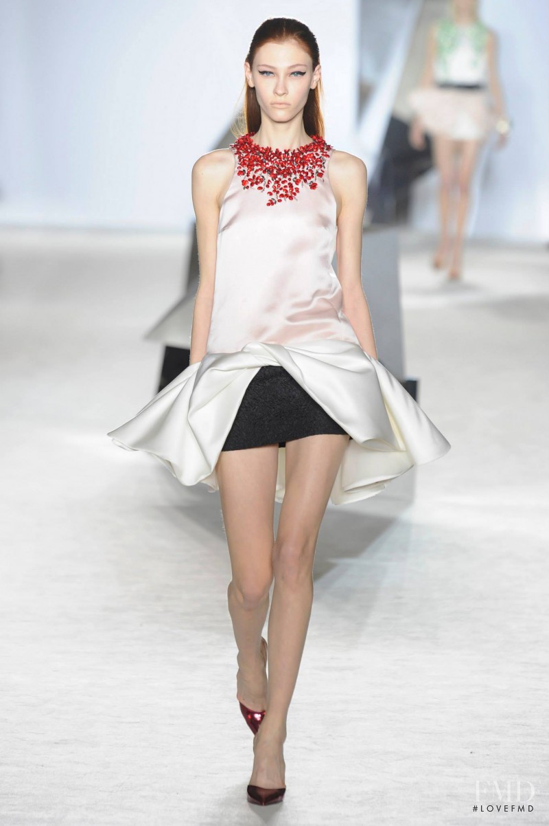 Lera Tribel featured in  the Giambattista Valli Haute Couture fashion show for Spring/Summer 2014