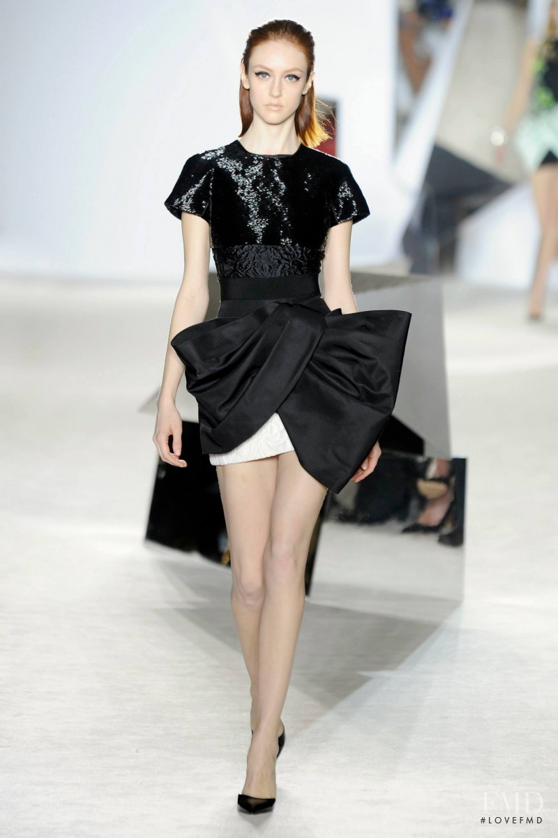 Frances Coombe featured in  the Giambattista Valli Haute Couture fashion show for Spring/Summer 2014