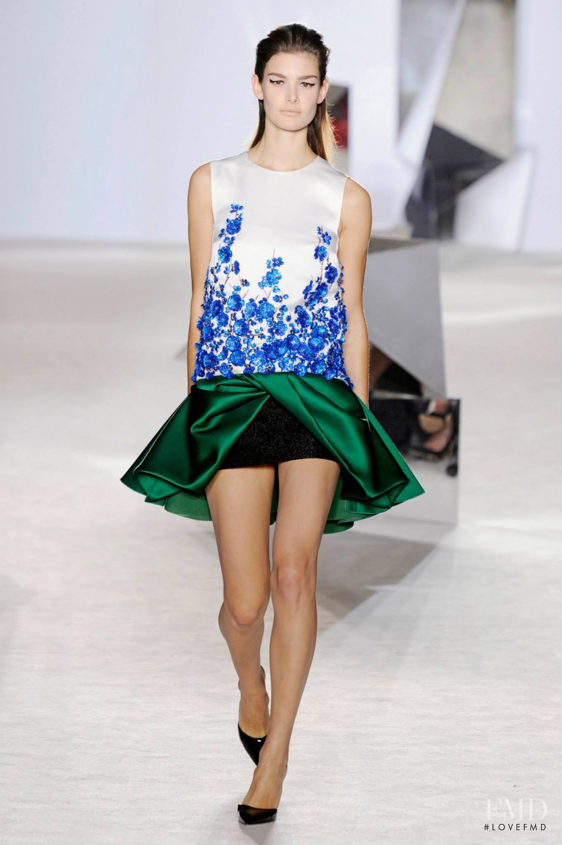 Ophélie Guillermand featured in  the Giambattista Valli Haute Couture fashion show for Spring/Summer 2014