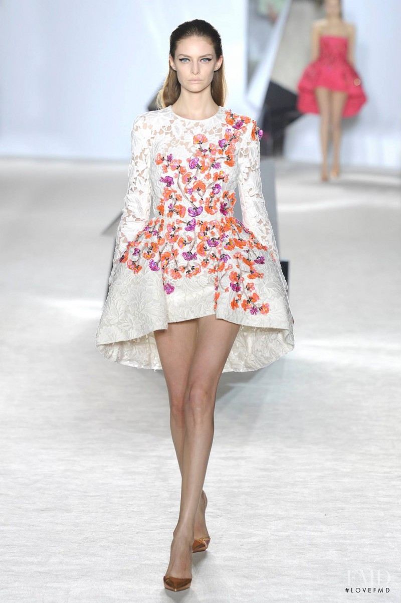 Auguste Abeliunaite featured in  the Giambattista Valli Haute Couture fashion show for Spring/Summer 2014