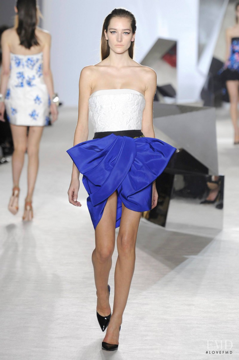 Joséphine Le Tutour featured in  the Giambattista Valli Haute Couture fashion show for Spring/Summer 2014