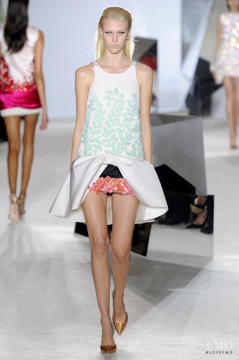 Juliana Schurig featured in  the Giambattista Valli Haute Couture fashion show for Spring/Summer 2014