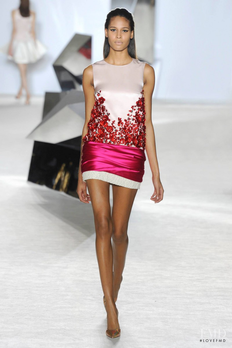 Cindy Bruna featured in  the Giambattista Valli Haute Couture fashion show for Spring/Summer 2014