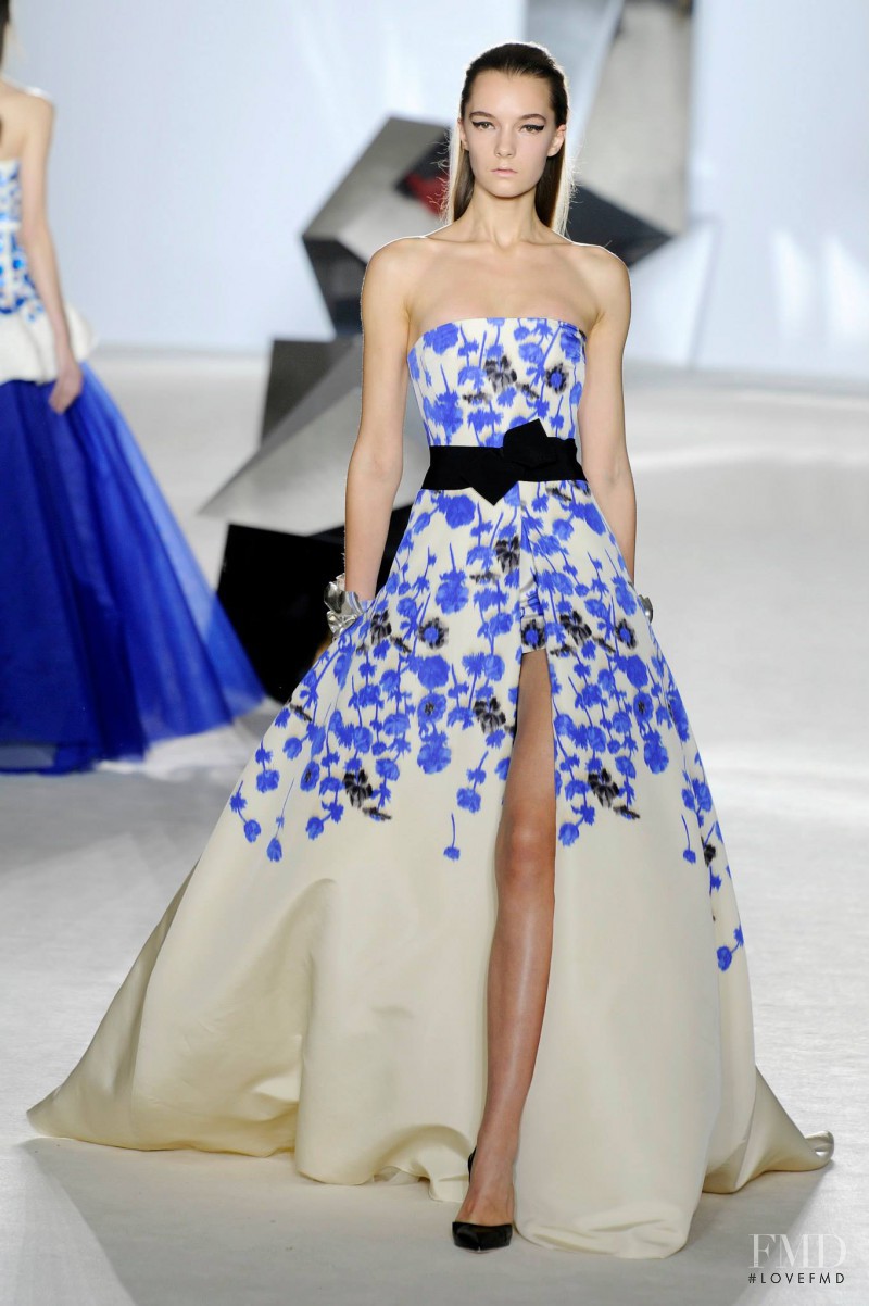 Irina Liss featured in  the Giambattista Valli Haute Couture fashion show for Spring/Summer 2014
