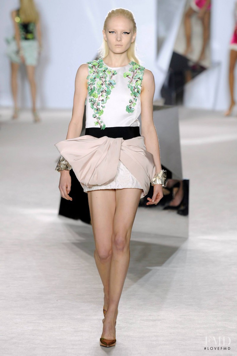 Maja Salamon featured in  the Giambattista Valli Haute Couture fashion show for Spring/Summer 2014
