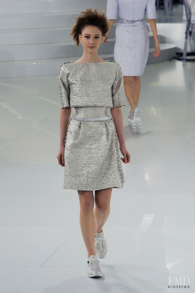 Evelina Szamszoncsik featured in  the Chanel Haute Couture fashion show for Spring/Summer 2014