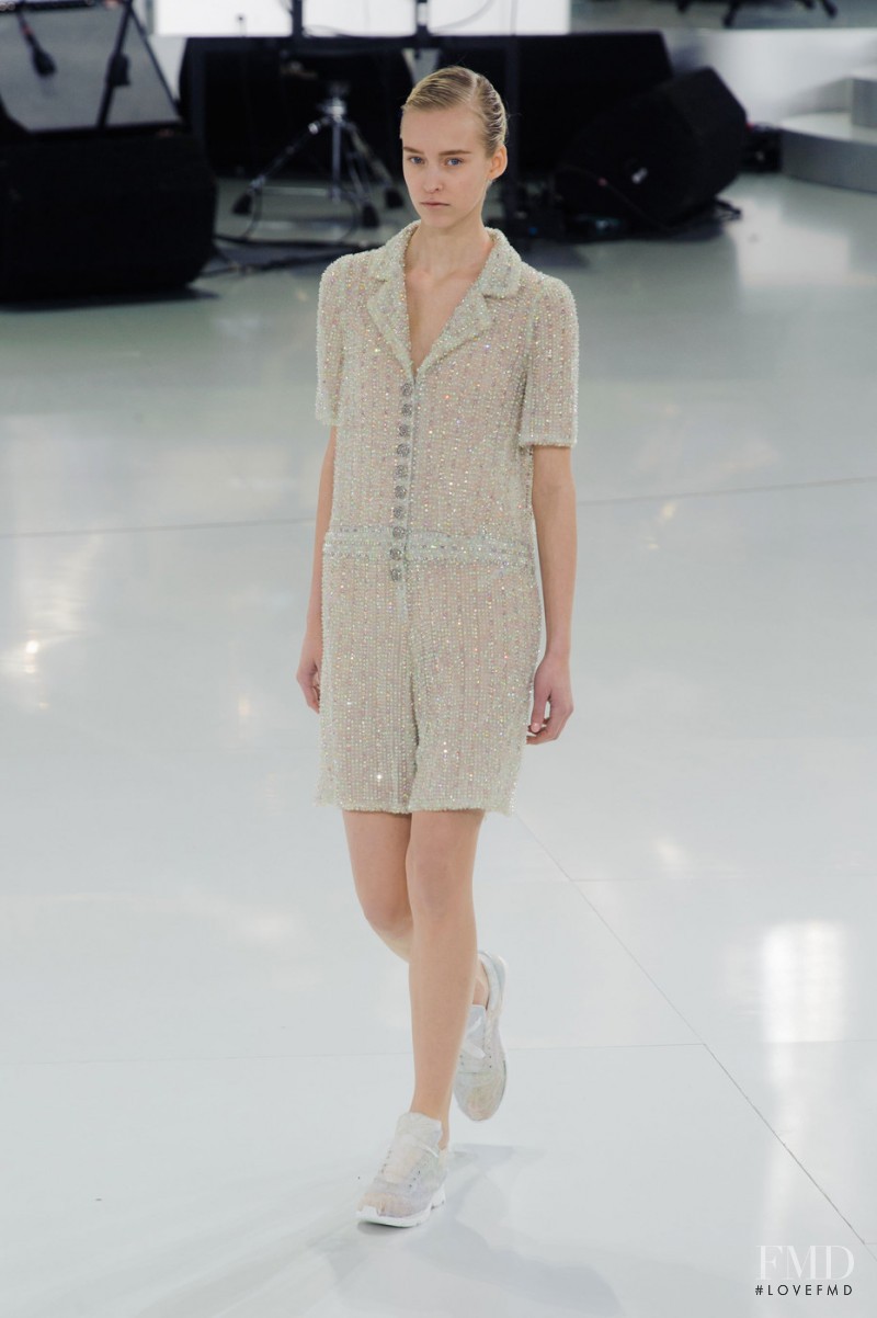 Eva Berzina featured in  the Chanel Haute Couture fashion show for Spring/Summer 2014