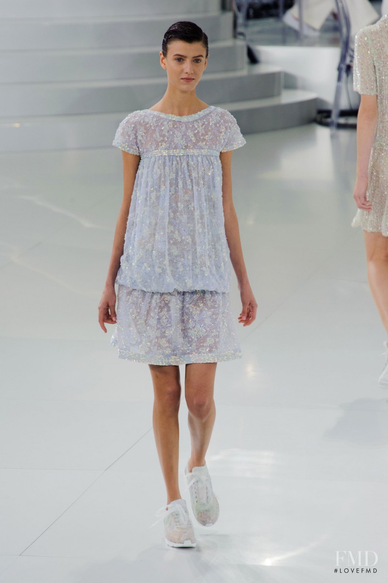 Alyosha Kovalyova featured in  the Chanel Haute Couture fashion show for Spring/Summer 2014