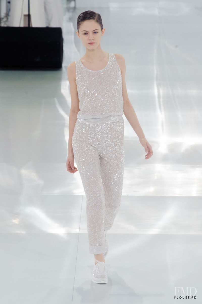 Charlotte Free featured in  the Chanel Haute Couture fashion show for Spring/Summer 2014