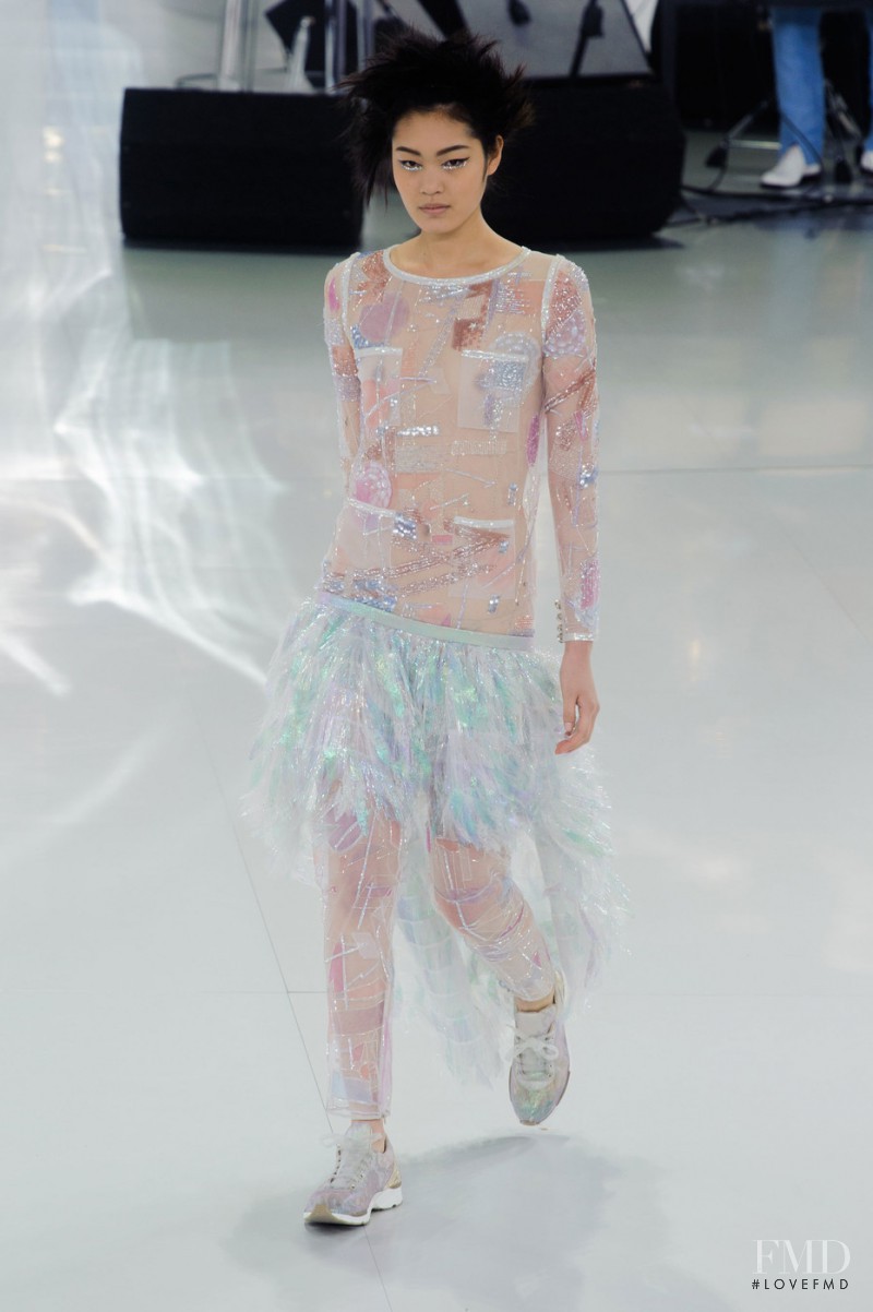 Chiharu Okunugi featured in  the Chanel Haute Couture fashion show for Spring/Summer 2014