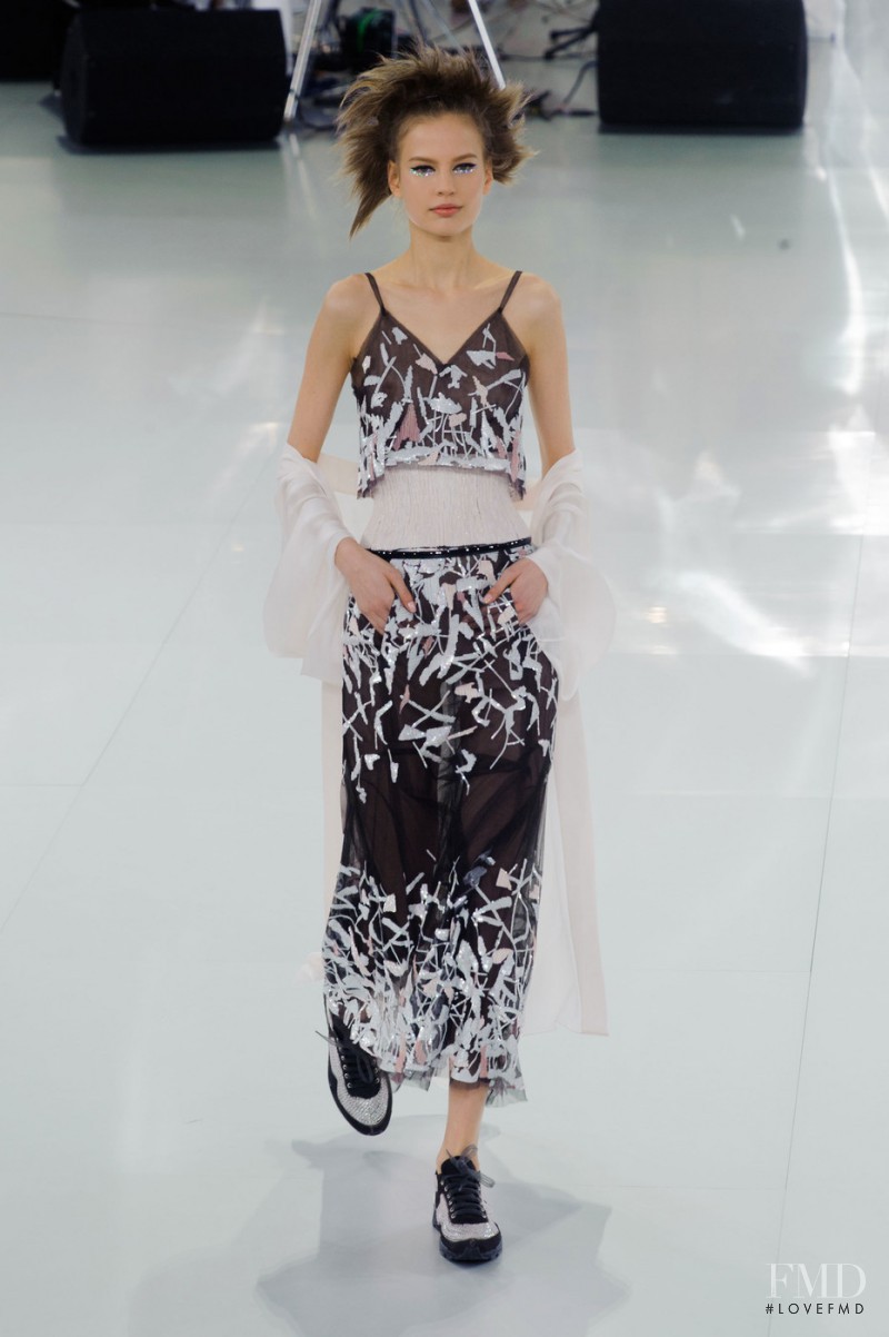 Elisabeth Erm featured in  the Chanel Haute Couture fashion show for Spring/Summer 2014