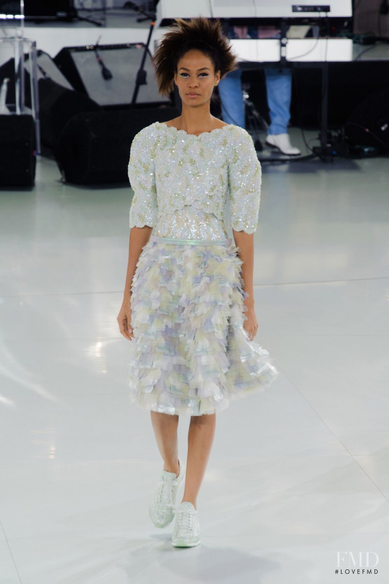 Joan Smalls featured in  the Chanel Haute Couture fashion show for Spring/Summer 2014