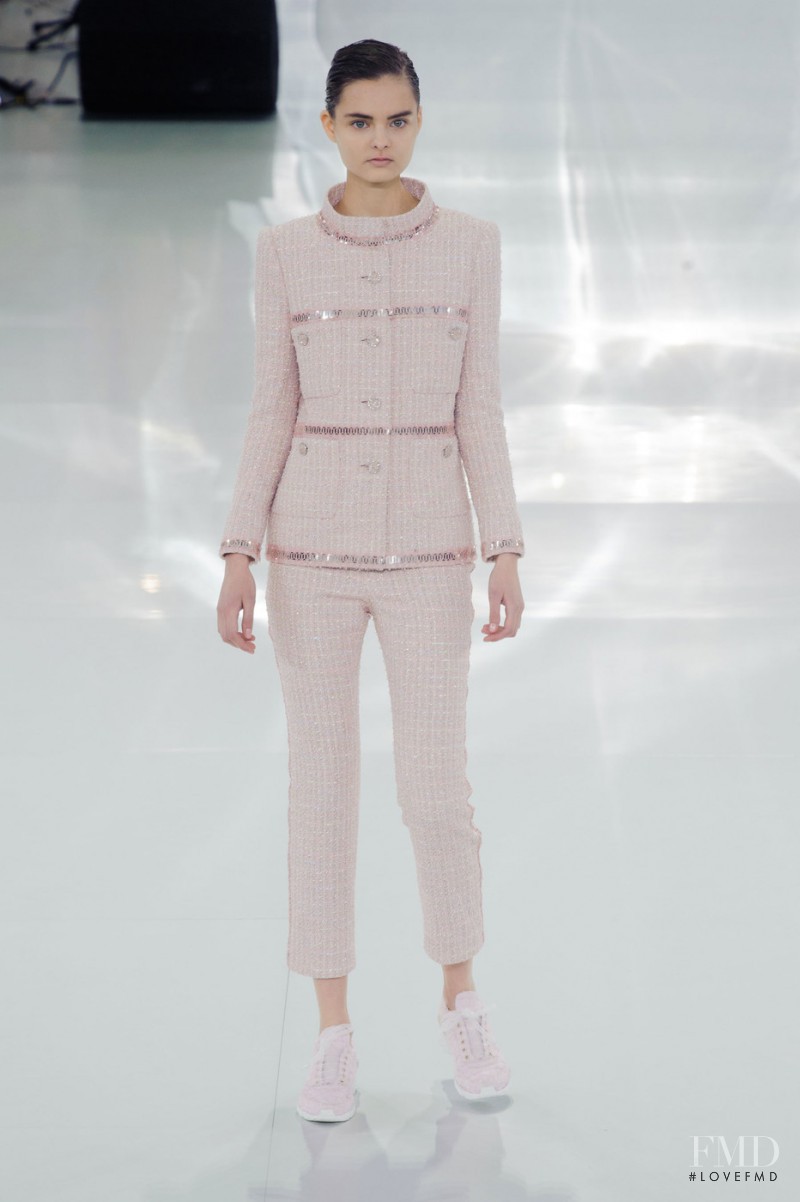 Anna Vostrikova featured in  the Chanel Haute Couture fashion show for Spring/Summer 2014