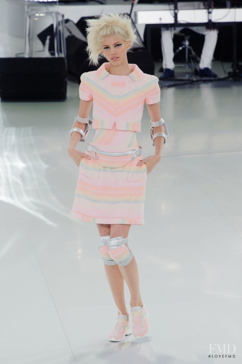Devon Windsor featured in  the Chanel Haute Couture fashion show for Spring/Summer 2014