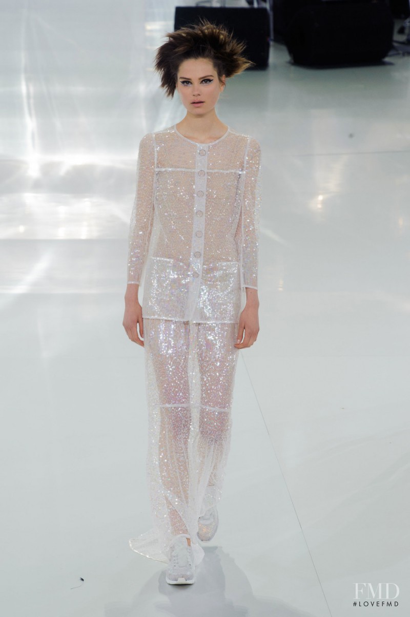 Caroline Brasch Nielsen featured in  the Chanel Haute Couture fashion show for Spring/Summer 2014