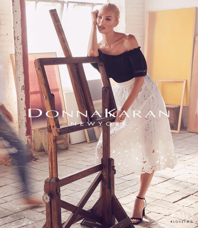 Candice Swanepoel featured in  the Donna Karan New York advertisement for Spring 2022