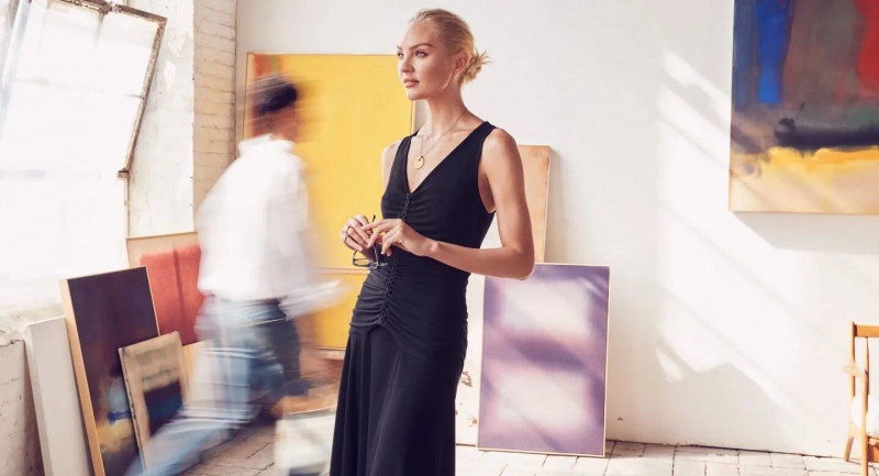 Candice Swanepoel featured in  the Donna Karan New York advertisement for Spring 2022