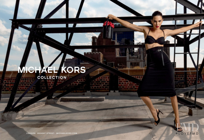 Kendall Jenner featured in  the Michael Kors Collection advertisement for Spring/Summer 2022