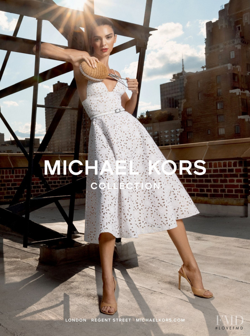 Kendall Jenner featured in  the Michael Kors Collection advertisement for Spring/Summer 2022