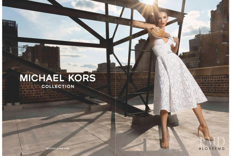 Kendall Jenner featured in  the Michael Kors Collection advertisement for Spring/Summer 2022