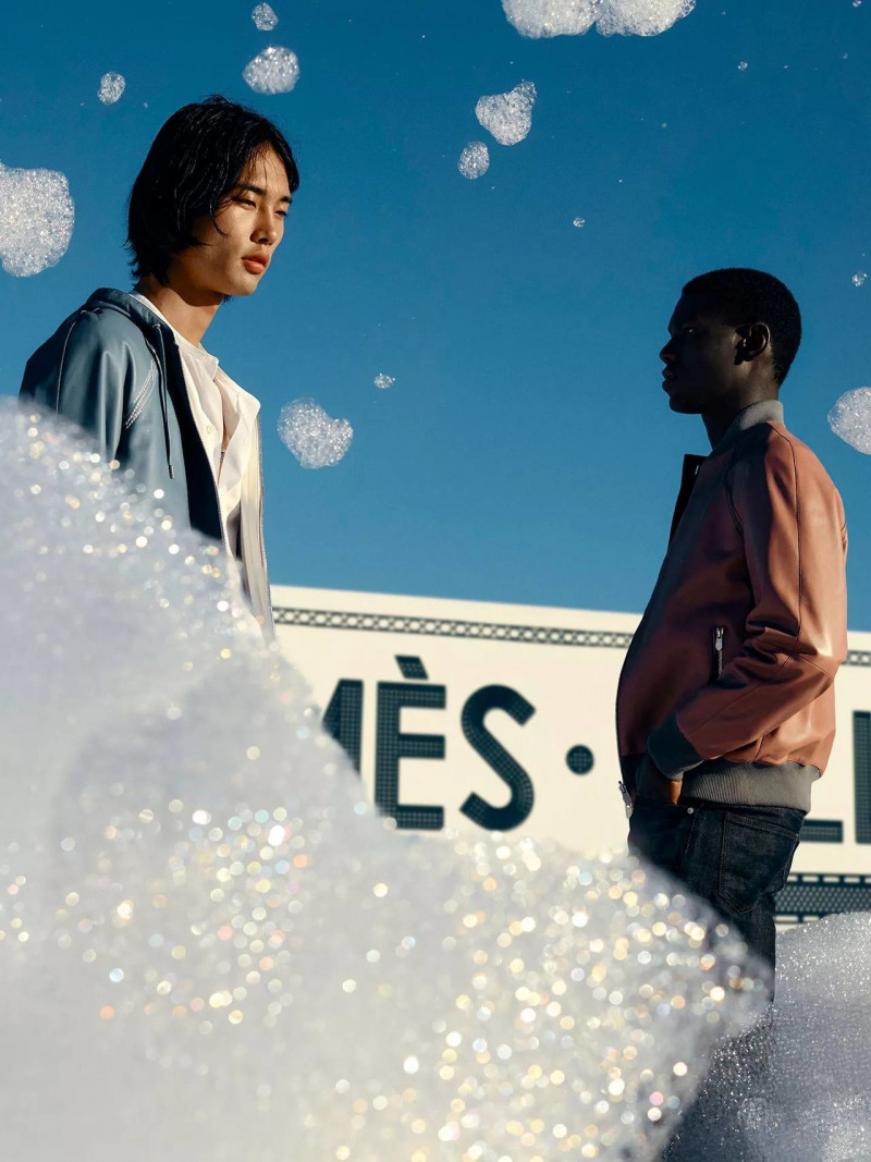 Cheikh Dia featured in  the Hermès advertisement for Spring/Summer 2022