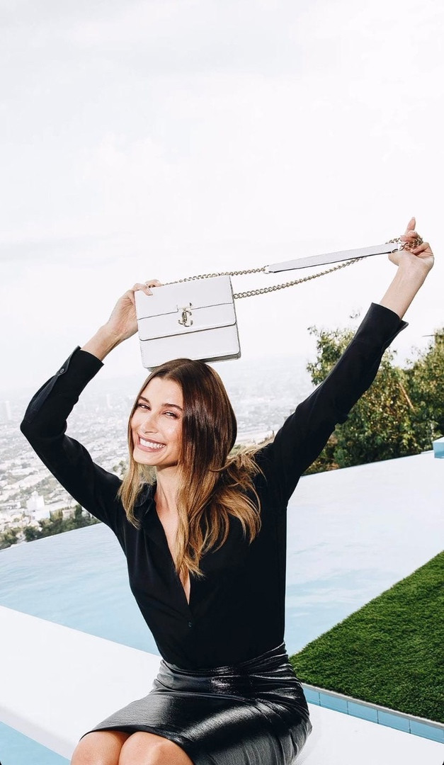 Hailey Baldwin Bieber featured in  the Jimmy Choo advertisement for Spring/Summer 2022
