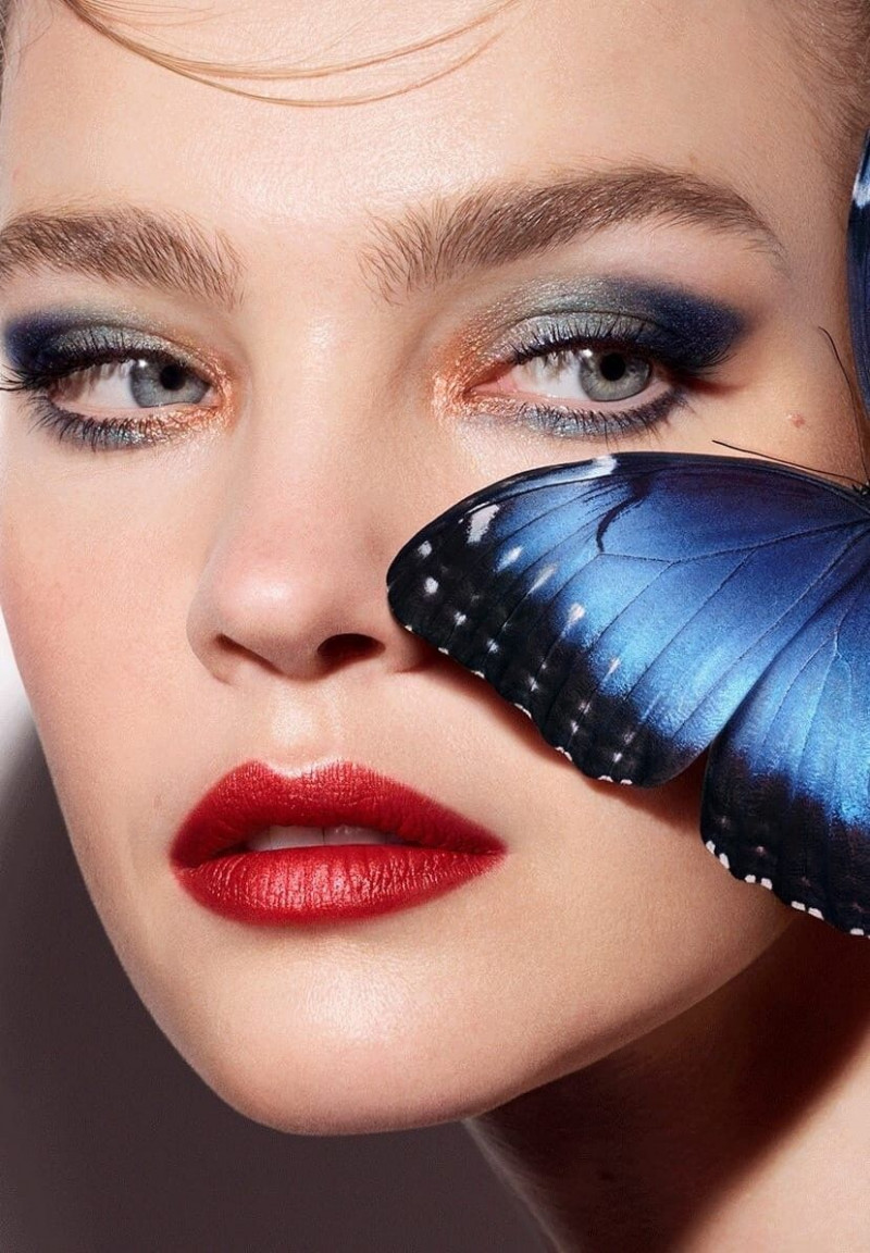 Natalia Vodianova featured in  the Guerlain advertisement for Spring/Summer 2022