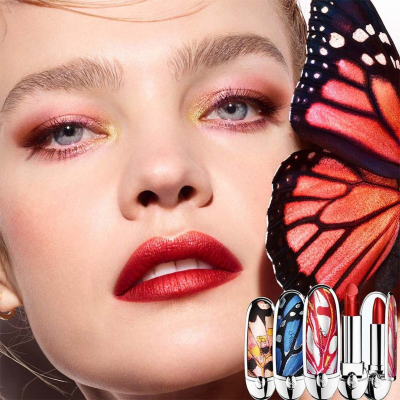 Natalia Vodianova featured in  the Guerlain advertisement for Spring/Summer 2022