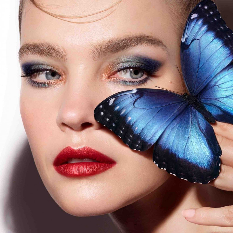 Natalia Vodianova featured in  the Guerlain advertisement for Spring/Summer 2022