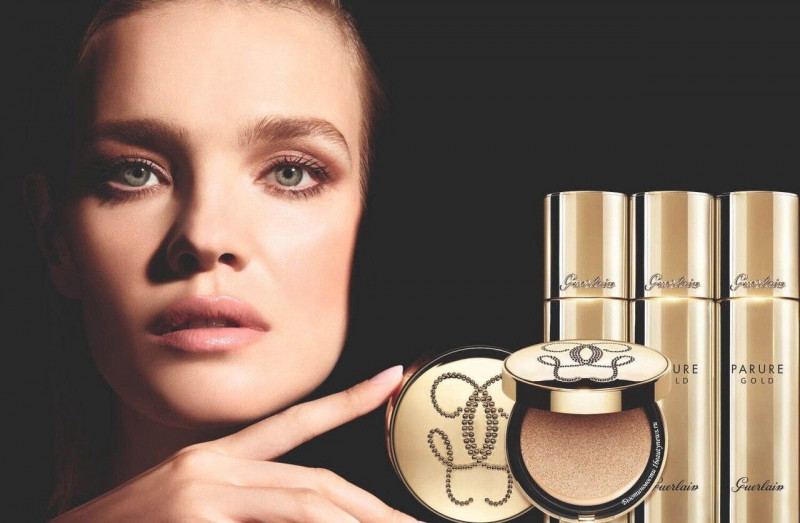 Natalia Vodianova featured in  the Guerlain advertisement for Spring/Summer 2022