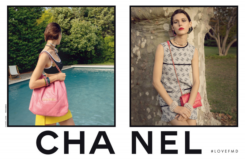 Vivienne Rohner featured in  the Chanel advertisement for Spring/Summer 2022