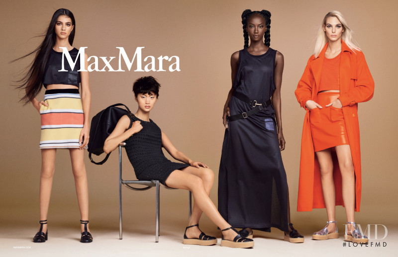 Anok Yai featured in  the Max Mara advertisement for Spring/Summer 2022