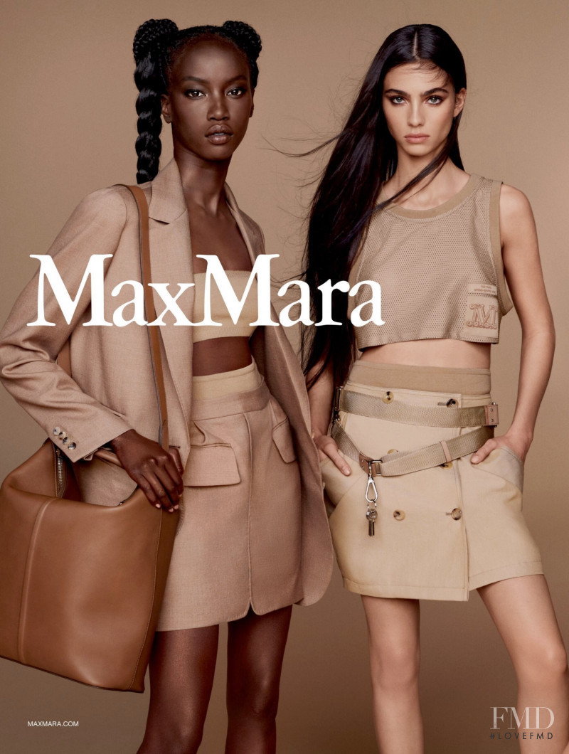 Anok Yai featured in  the Max Mara advertisement for Spring/Summer 2022