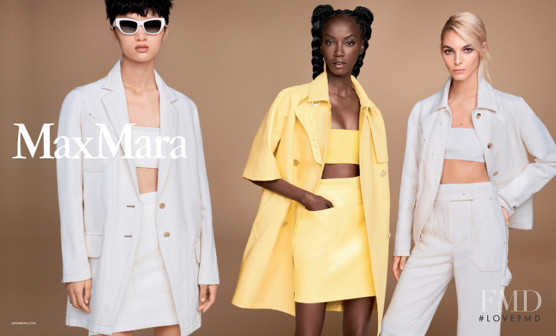 Anok Yai featured in  the Max Mara advertisement for Spring/Summer 2022